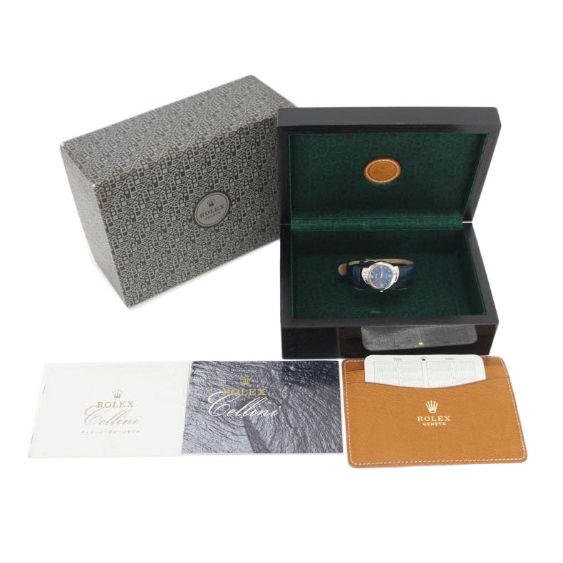 ROLEX ロレックス/チェリーニ・ブルー・WG/クオーツ/W番/6621/9//W06****/Aランク/75