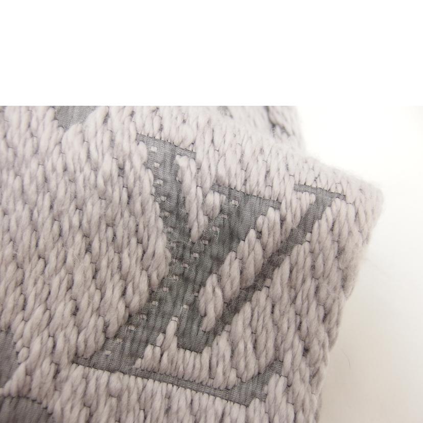 LV ルイ・ヴィトン/エシャルプ・ロゴマニア/マフラー/ライトグレー//ABランク/04