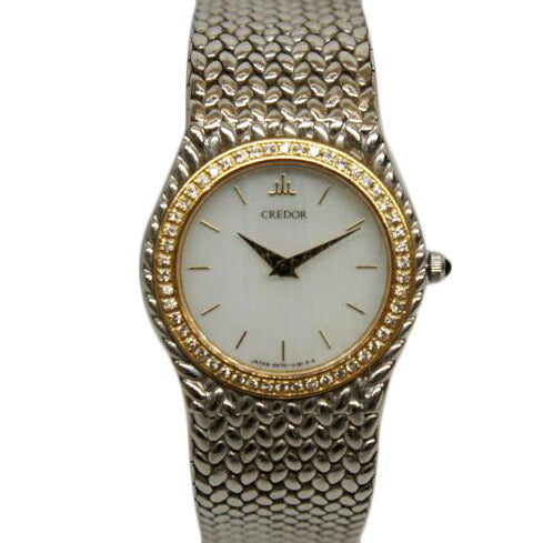 CREDOR クレドール/K18ダイヤベゼルクォーツウォッチ/SS/4N70-0170//ABランク/92