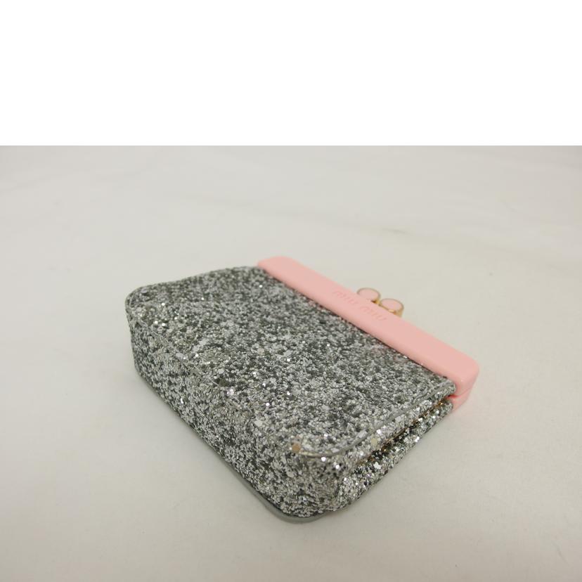 miu miu ミュウミュウ/ラメ ガマ口/コスメポーチ/小物入れ//Aランク/04