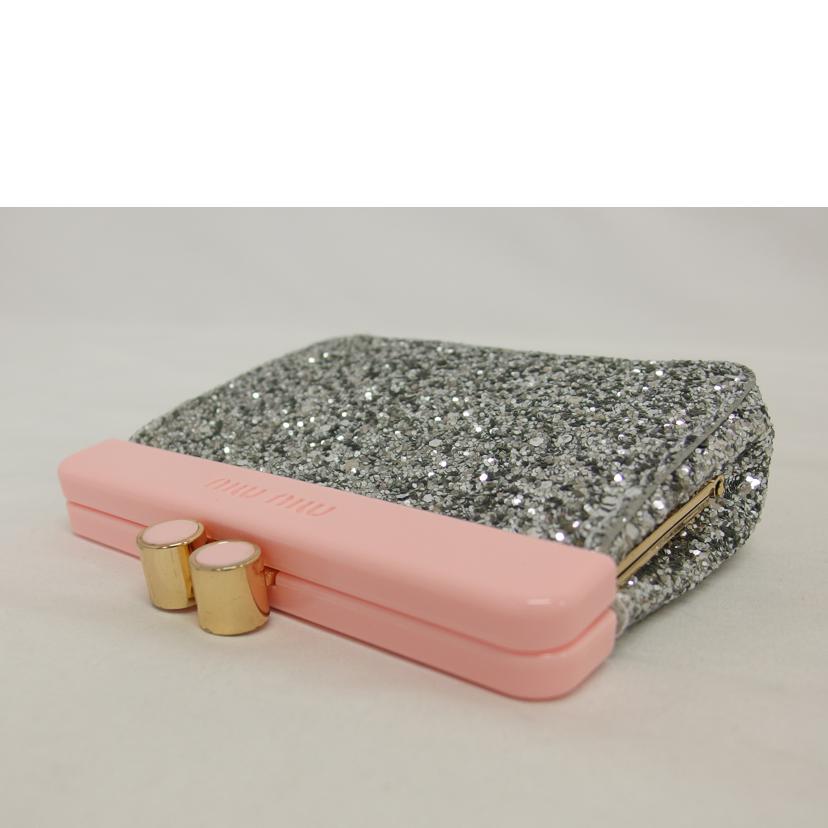 miu miu ミュウミュウ/ラメ ガマ口/コスメポーチ/小物入れ//Aランク/04