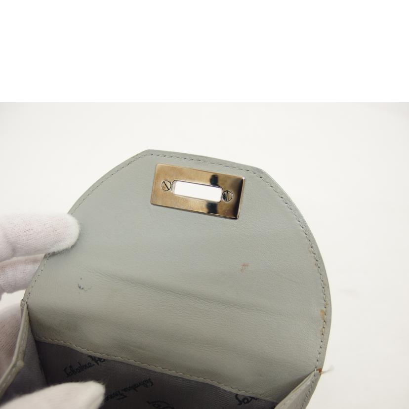 Ferragamo フェラガモ/ガンチーニ/ハラコレザー三つ折り財布/レオパード/4653//AQ-**/Bランク/04