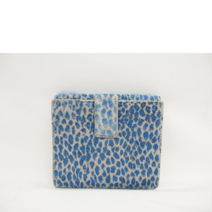 Ferragamo フェラガモ/ガンチーニ/ハラコレザー三つ折り財布/レオパード/4653//AQ-**/Bランク/04