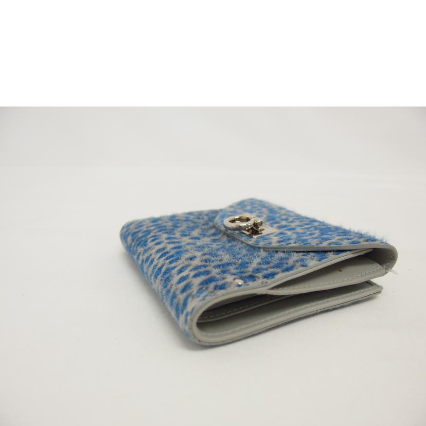 Ferragamo フェラガモ/ガンチーニ/ハラコレザー三つ折り財布/レオパード/4653//AQ-**/Bランク/04