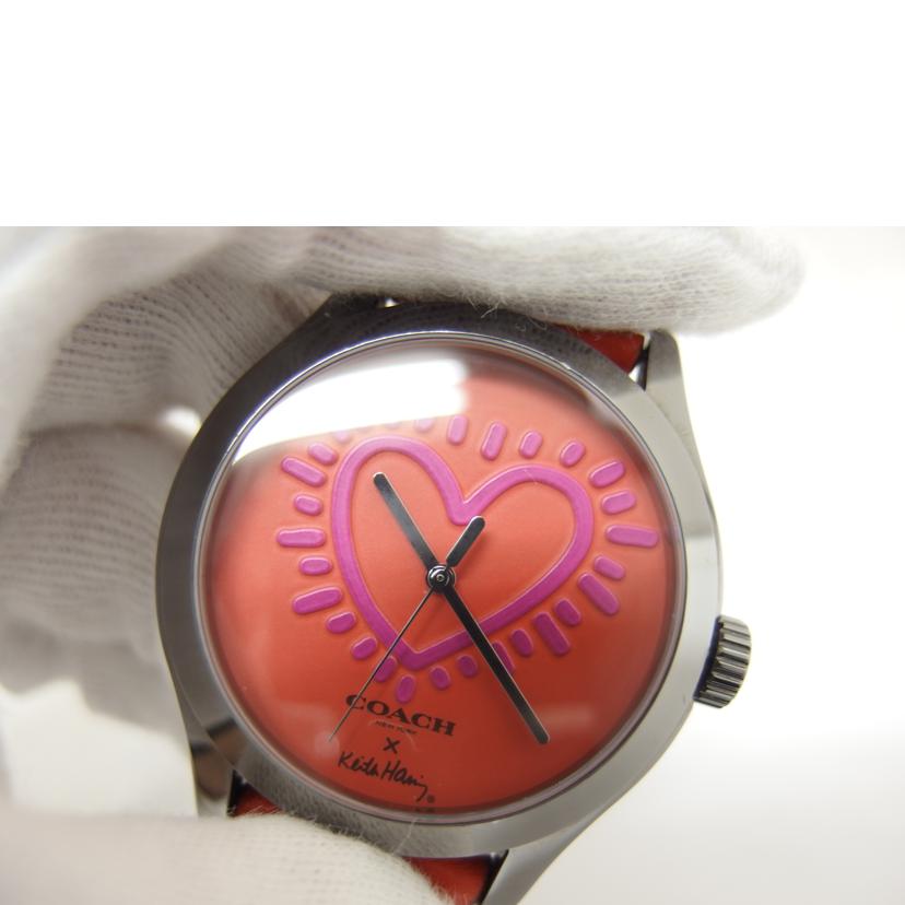 COACH コーチ/コーチ×キースヘリング/ハート文字盤/アナログウォッチ/クォーツ/79.3.95.1426//Bランク/04