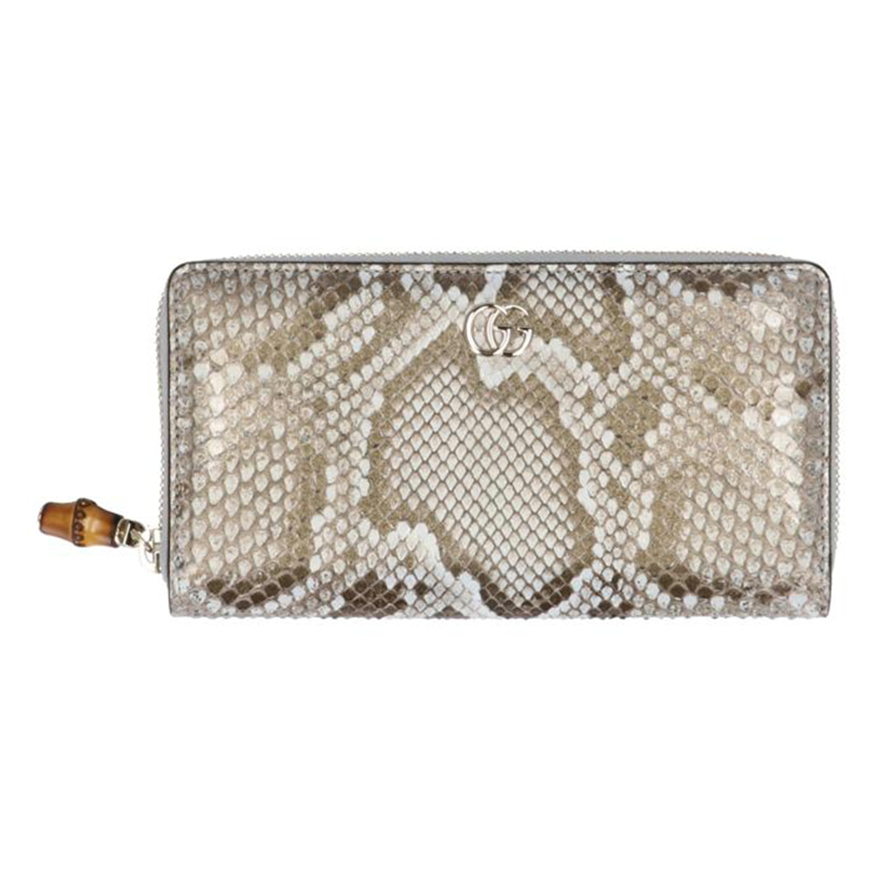 GUCCI グッチ/パイソンラウンドジップGGマーモント/739499//041*/Aランク/24