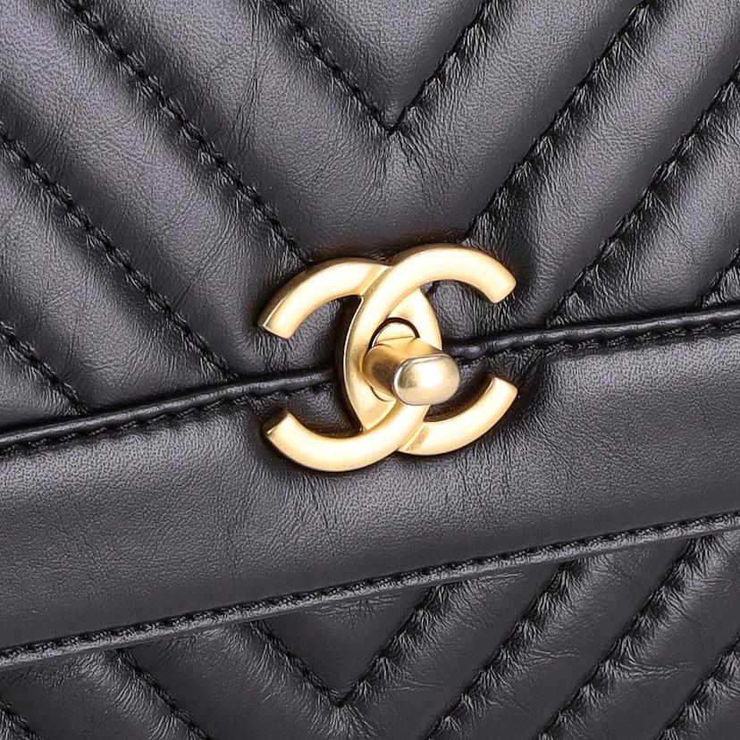 CHANEL シャネル/Vステッチトップハンドルフラップバッグ//243*****/Aランク/94