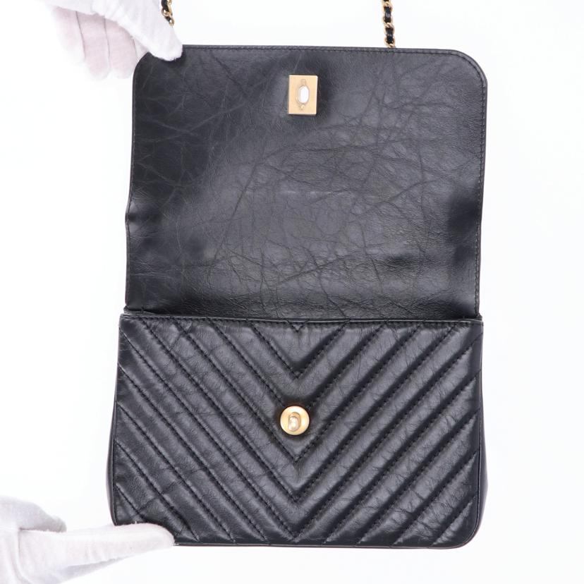CHANEL シャネル/Vステッチトップハンドルフラップバッグ//243*****/Aランク/94