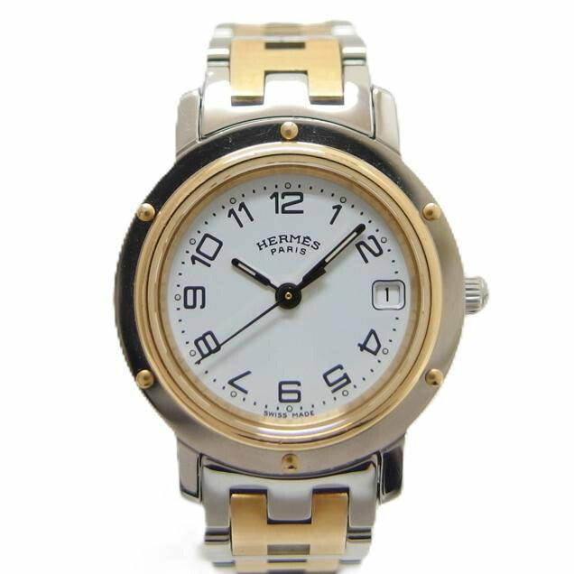 HERMES エルメス/クリッパー・ホワイト/レディース/クオーツ/CL4.220//154****/Aランク/18