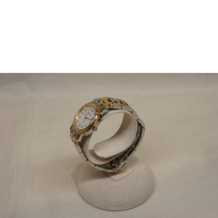 HERMES エルメス/クリッパー・ホワイト文字盤/レディース/クオーツ/CL4.220//154****/Aランク/92