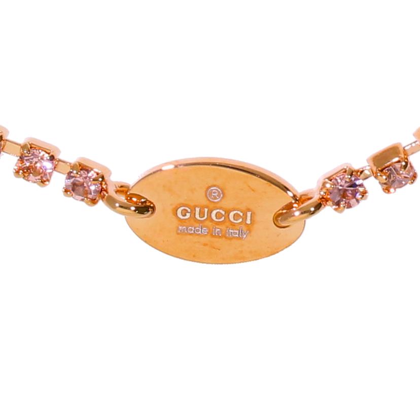 GUCCI グッチ/クリスタルブレスレット/ローズトーン//SAランク/70