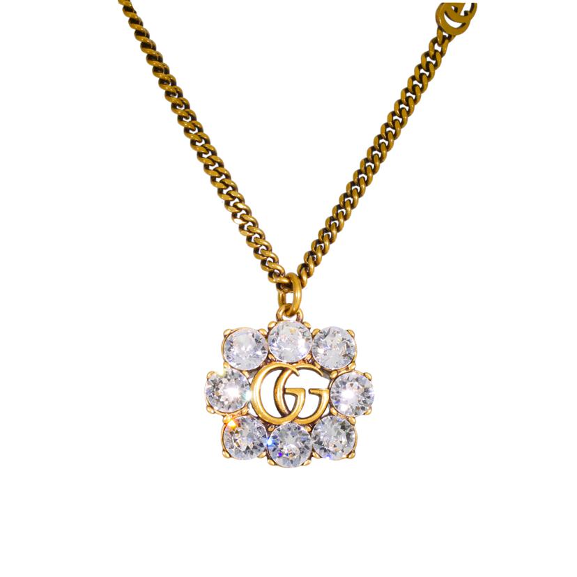 GUCCI グッチ/GGクリスタル/ダブルGネックレス/645675 J1D50 8062//最大50cm/Aランク/91