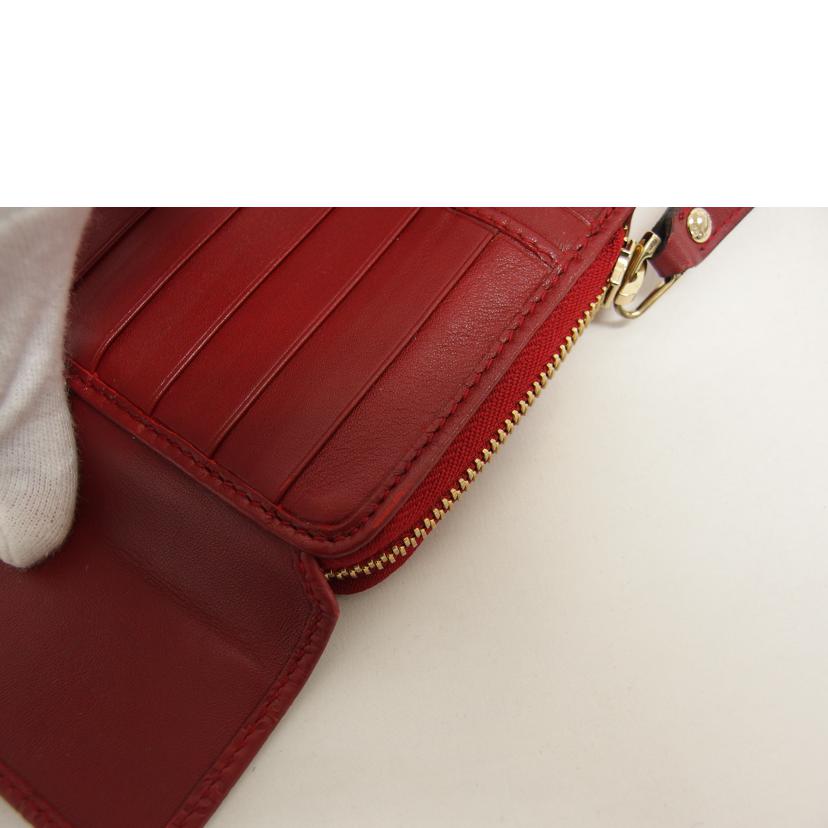 GUCCI グッチ/マイクログッチシマ/レザーラウンドファスナー長財布/レッド/449364//114*/ABランク/04