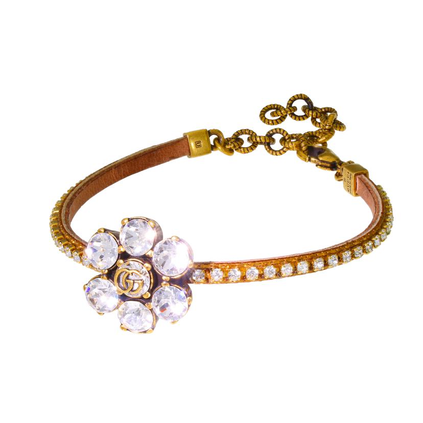 GUCCI グッチ/GGクリスタル/ダブルGブレスレット/エイジングゴールド/651557 15671 8061//Aランク/91