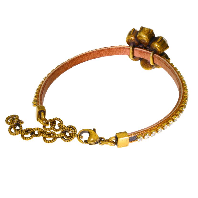 GUCCI グッチ/GGクリスタル/ダブルGブレスレット/エイジングゴールド/651557 15671 8061//Aランク/91