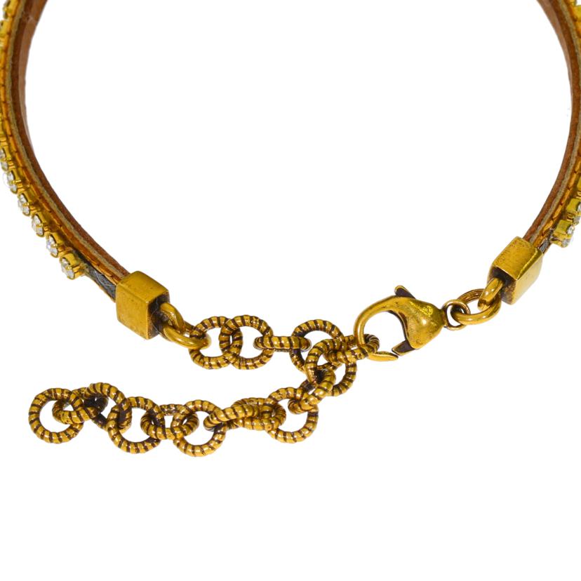 GUCCI グッチ/GGクリスタル/ダブルGブレスレット/エイジングゴールド/651557 15671 8061//Aランク/91