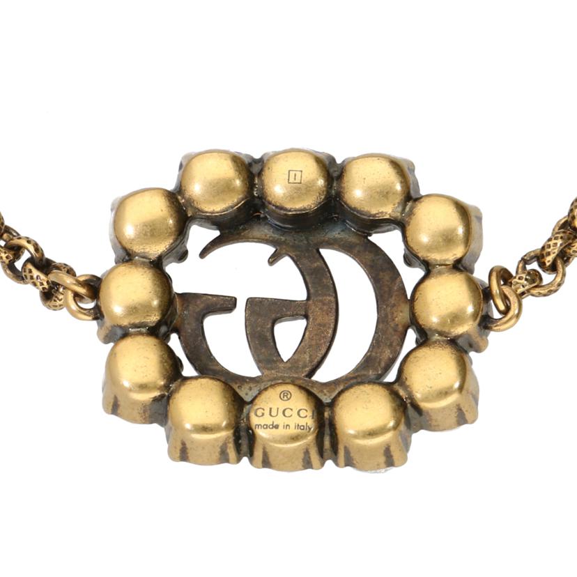 GUCCI グッチ/GGクリスタル/ダブルGブレスレット/エイジングゴールド//最大18cm/Aランク/91