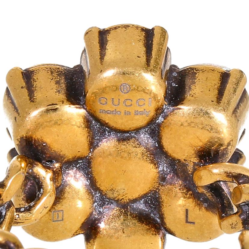 GUCCI グッチ/GGクリスタル/ダブルGリング/エイジングゴールド/サイズ:L(17)//□I/Aランク/91