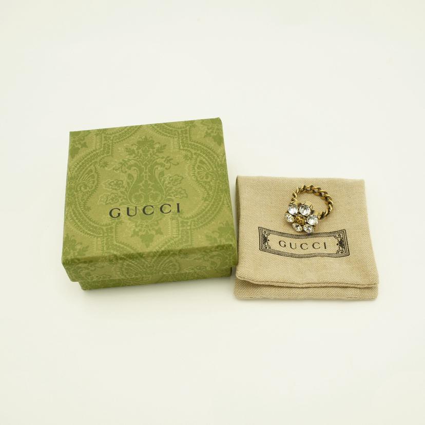 GUCCI グッチ/GGクリスタル/ダブルGリング/エイジングゴールド/サイズ:L(17)//□I/Aランク/91