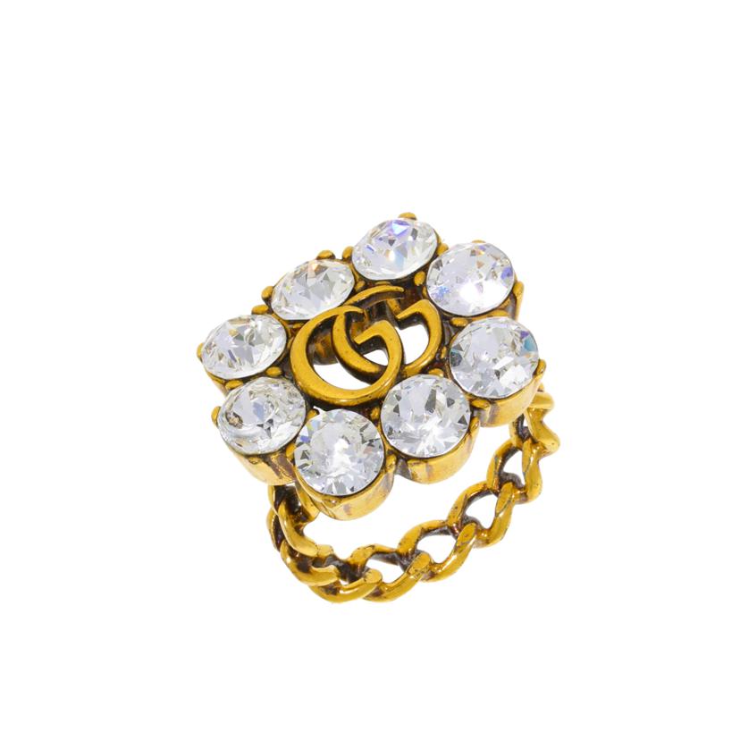 GUCCI グッチ/GGクリスタル/ダブルGリング/エイジングゴールド/サイズ:L(17)//□I/Aランク/91
