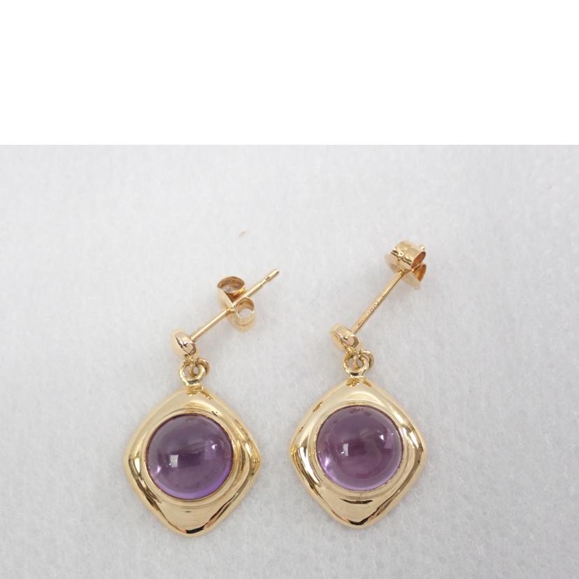 k18アメジスト/K18アメシストピアス/2.0g//ABランク/62
