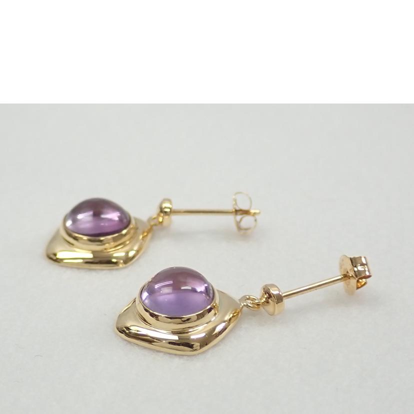 k18アメジスト/K18アメシストピアス/2.0g//ABランク/62