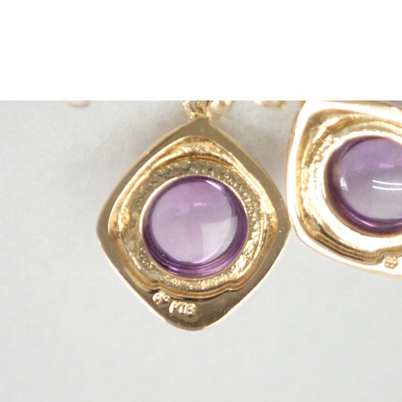 k18アメジスト/K18アメシストピアス/2.0g//ABランク/62