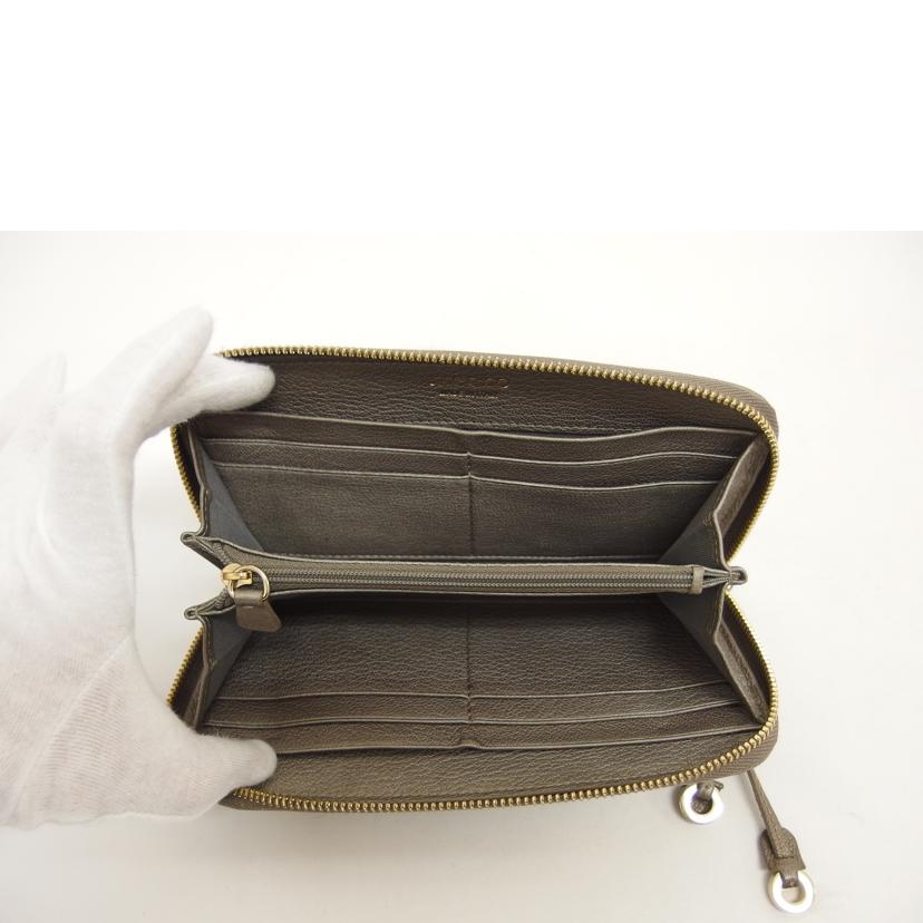 JIMMY CHOO ジミーチュウ/スタースタッズ/ラウンドファスナー長財布/グレージュ//Bランク/04