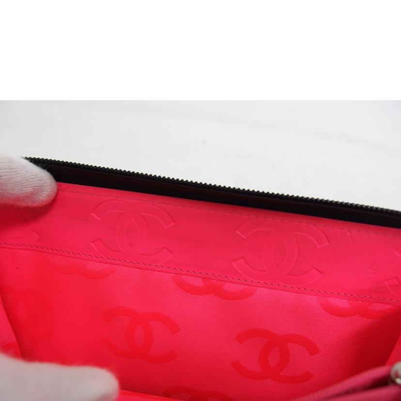 CHANEL シャネル/カンボンライン/オーガナイザー/ラウンドファスナー長財布/ブラック×ピンク//192*****/ABランク/04