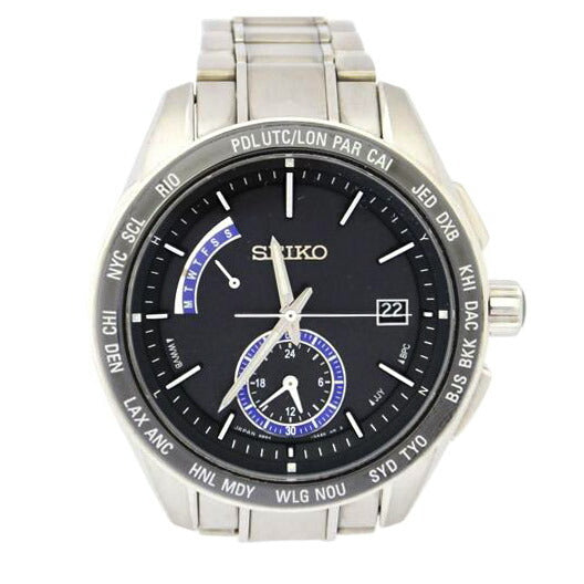 SEIKO SEIKO/ブライツ ワールドタイム/メンズ電波ソーラー腕時計/8B54-0BF0//6O0***/Bランク/88