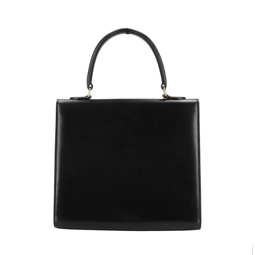 CELINE セリーヌ/ヴィンテージトップハンドルレザーフラップハンド/ブラック//Aランク/24