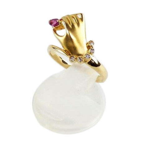 / K18ルビーダイヤリング//ABランク/64