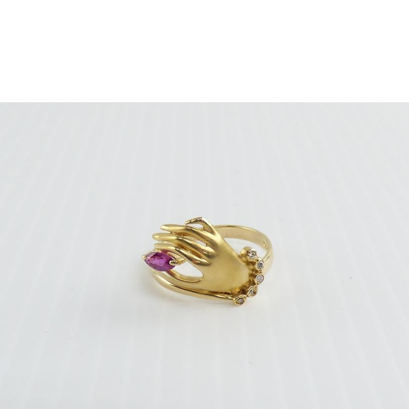 / K18ルビーダイヤリング//ABランク/64