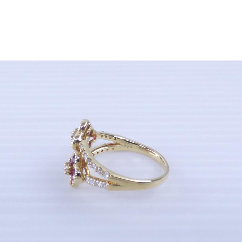 K18ルビーダイヤリングD0.36ct//ABランク/64