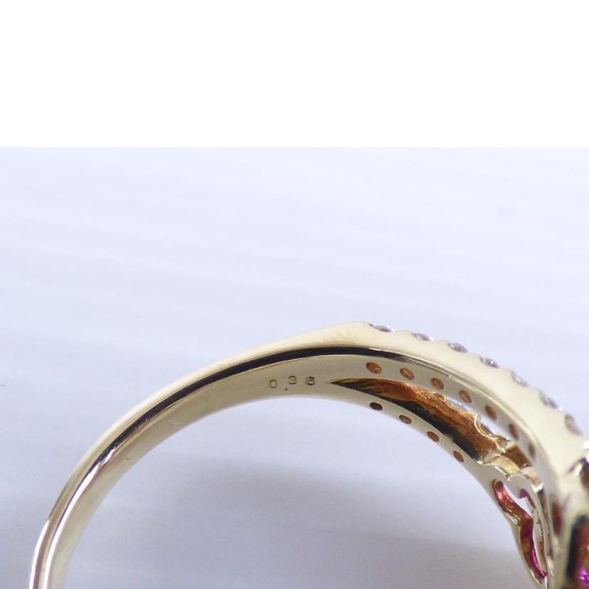 K18ルビーダイヤリングD0.36ct//ABランク/64