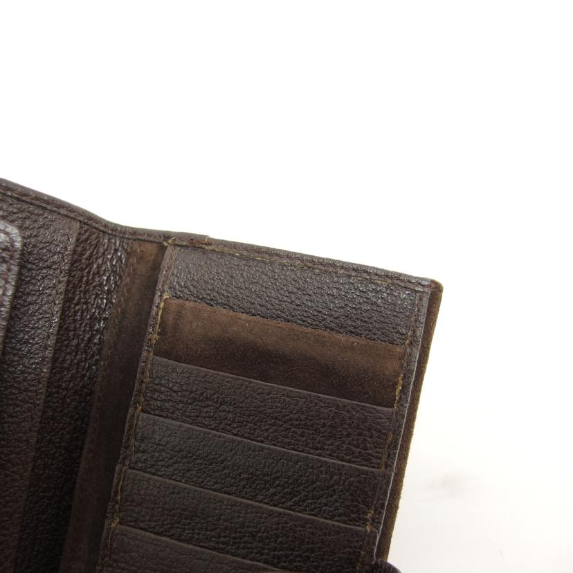 GUCCI グッチ/バンブー/Wホック二つ折り長財布/ブラウン/035・1137//186***/ABランク/04