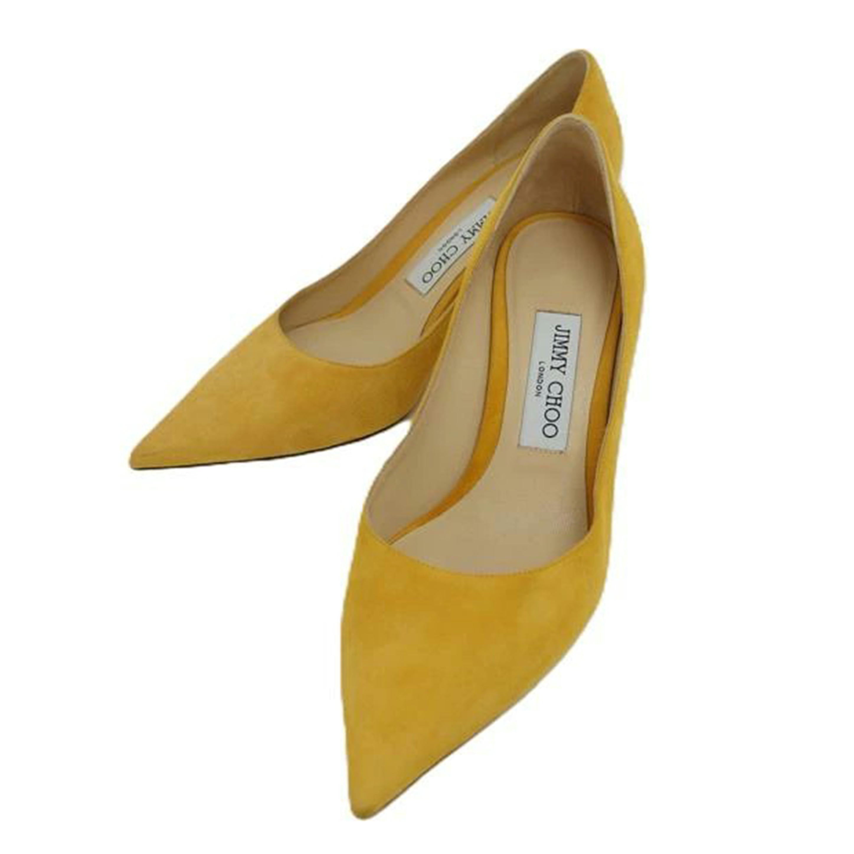 JIMMY CHOO ジミーチュウ/LOVE65/パンプス/スエード/イエロー/J00011039037//Bランク/04