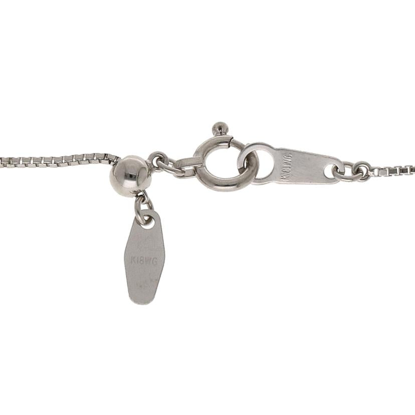 / K18WGダイヤネックレス0.143/0.37ct//Aランク/92