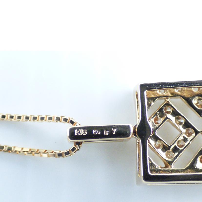 / K18ダイヤネックレス0.67ct//ABランク/64