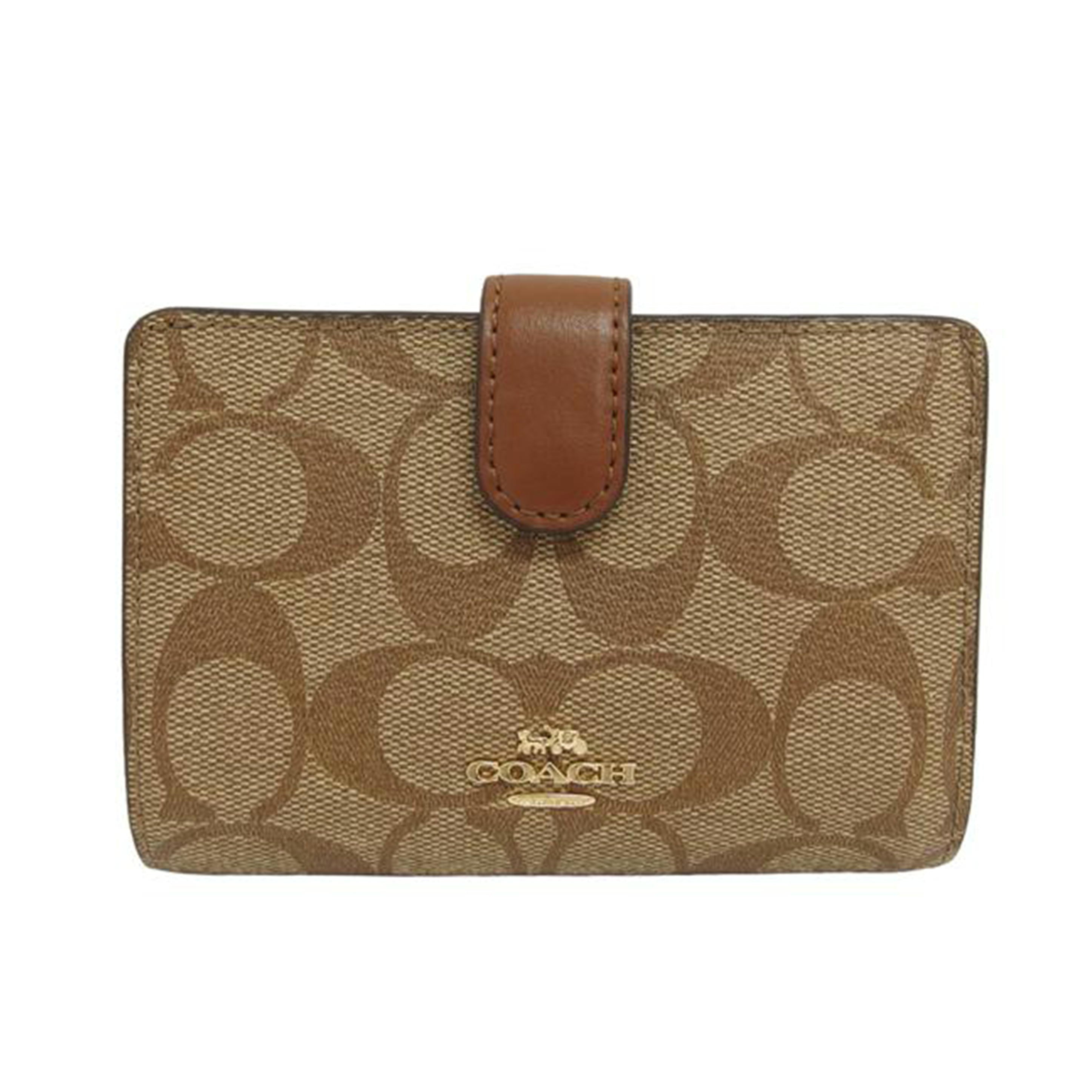 COACH コーチ/シグネチャー/二つ折りコンパクト財布/ブラウン/F23553//E19**/Aランク/04