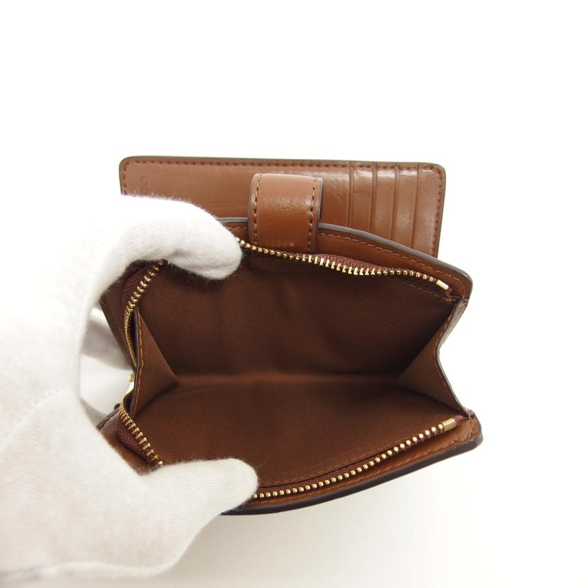 COACH コーチ/シグネチャー/二つ折りコンパクト財布/ブラウン/F23553//E19**/Aランク/04