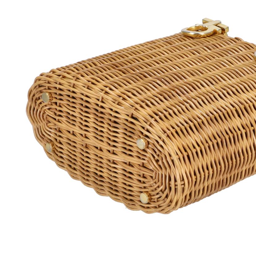 Ferragamo フェラガモ/ヴィンテージ/ガンチーニ/ラタンハンド /DO-21//617*/ABランク/24