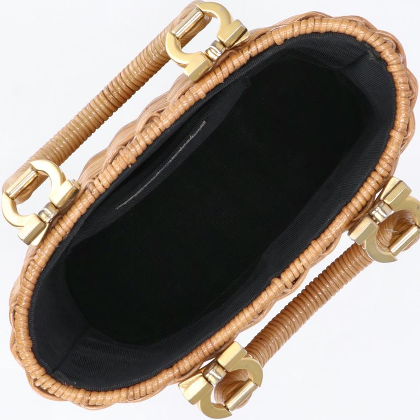 Ferragamo フェラガモ/ヴィンテージ/ガンチーニ/ラタンハンド /DO-21//617*/ABランク/24