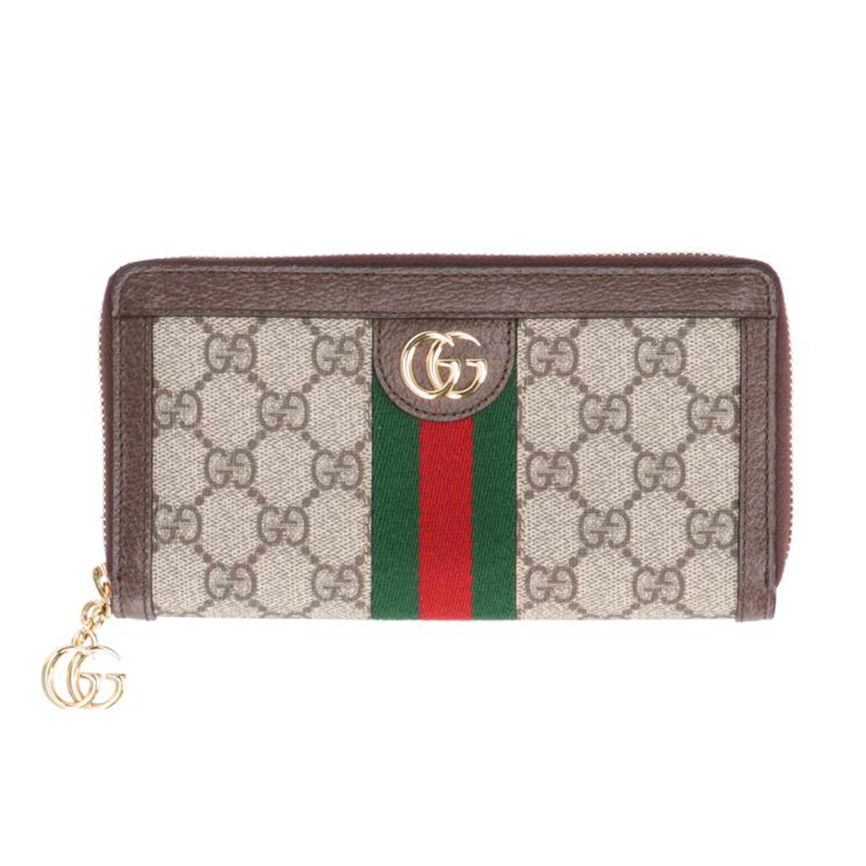 GUCCI グッチ/オフィディア GGキャンバス ラウンドジップ/523154//218*/Aランク/93