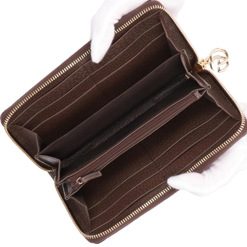 GUCCI グッチ/オフィディア GGキャンバス ラウンドジップ/523154//218*/Aランク/93