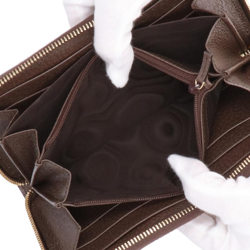 GUCCI グッチ/オフィディア GGキャンバス ラウンドジップ/523154//218*/Aランク/93