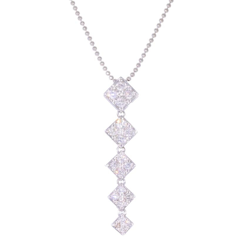 / K18WGダイヤネックレス0.50ct//Aランク/92