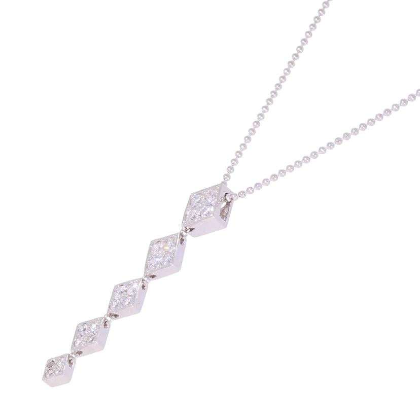 / K18WGダイヤネックレス0.50ct//Aランク/92