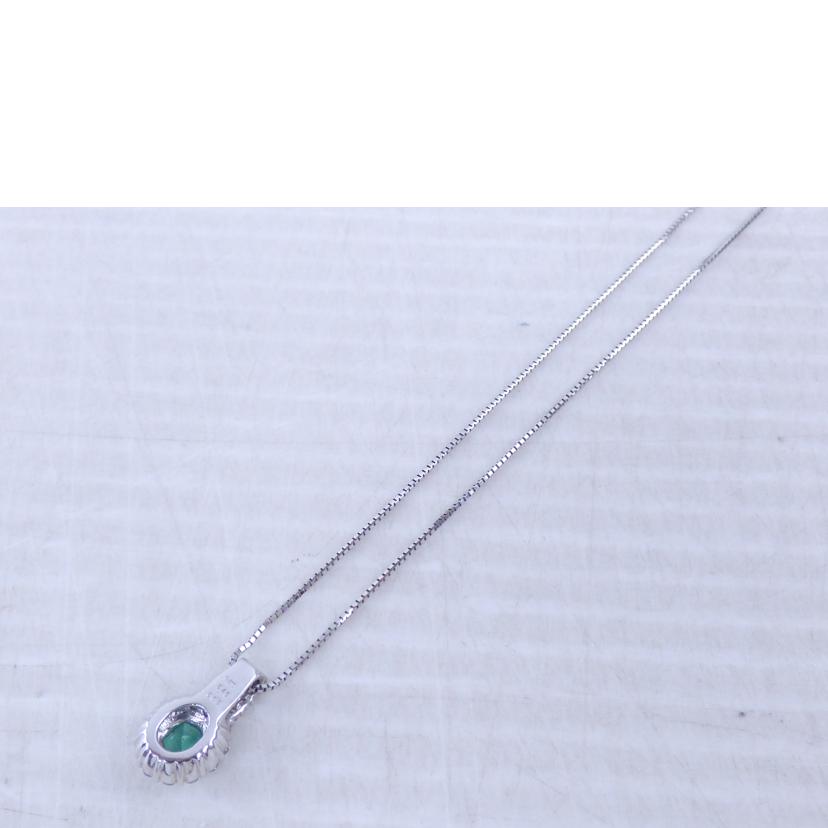 PT900/750エメラルドダイヤネックレスE0.43/D0.38ct//ABランク/64