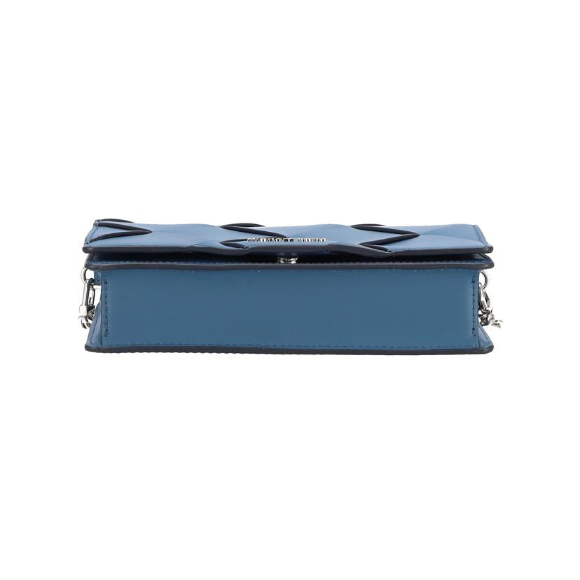 MICHAEL KORS マイケルコース/ウーヴンレザーフラップッチェーンショルダー 青//ABランク/42